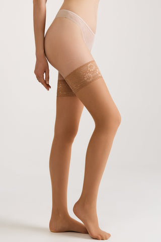 Stockings Conte Class 40 Den - Silicone Lace Top - By Baano