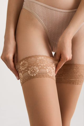 Stockings Conte Class 40 Den - Silicone Lace Top - By Baano