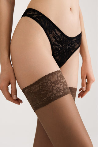 Stockings Conte Class 40 Den - Silicone Lace Top - By Baano