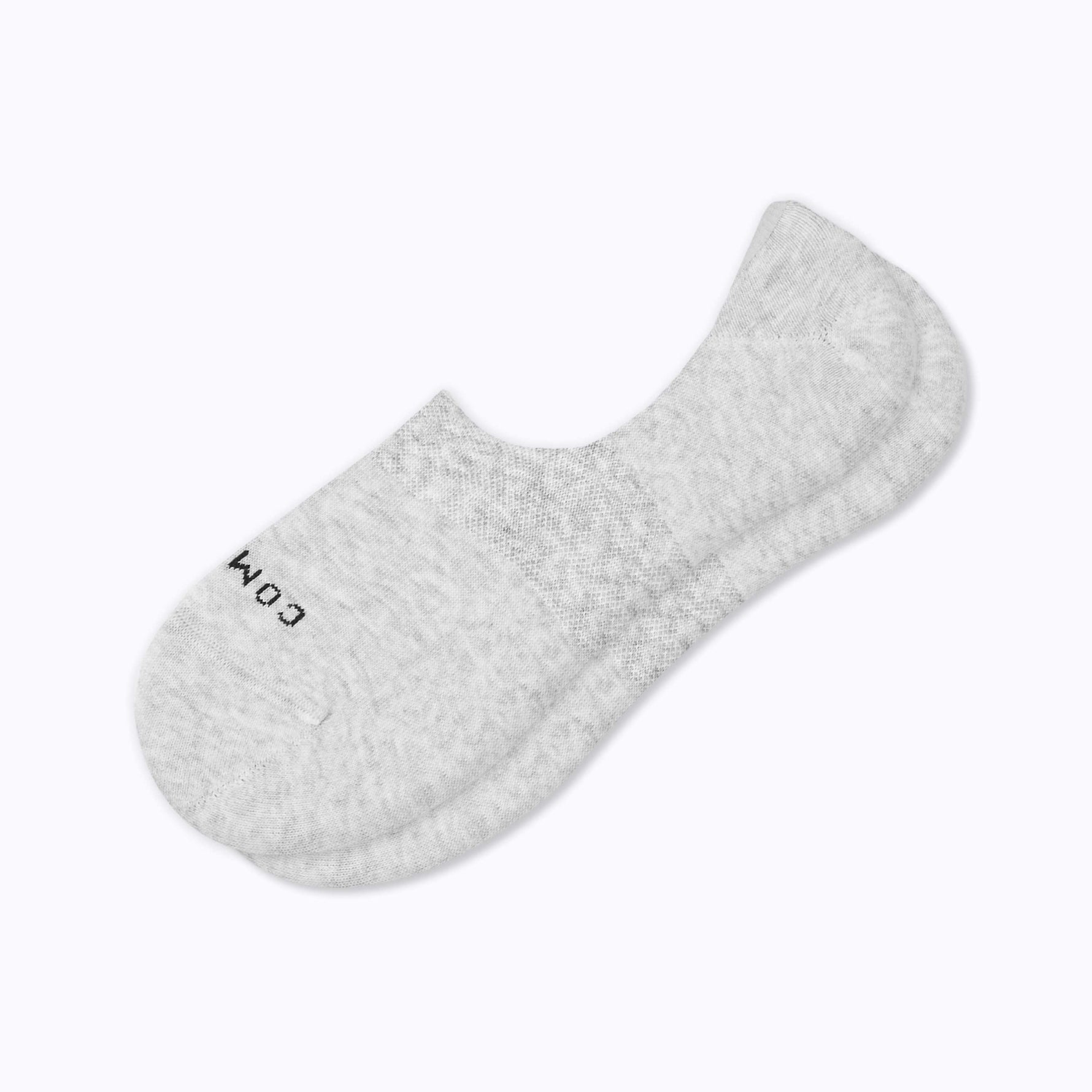 Combed Cotton No Show Socks - Heather Grey
