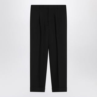 Black Virgin Wool Trousers - By Baano