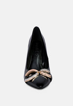 Cocktail Buckle Embellished Stiletto Pump Shoes London Rag International