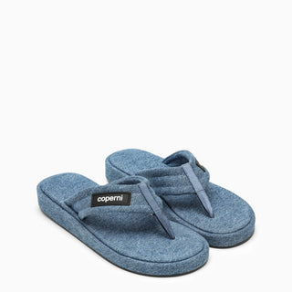 Denim flip-flops with logo - By Baano