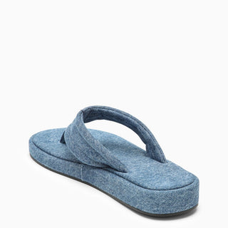 Denim flip-flops with logo - By Baano