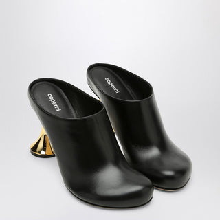 Orchestra Closed Mule Heel In Black Leather - By Baano