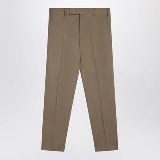 Dark Beige Cotton Trousers - By Baano