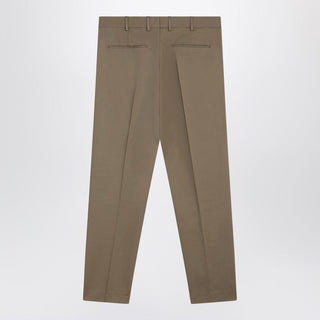 Dark Beige Cotton Trousers - By Baano