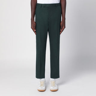 Dark Green Cotton Trousers - By Baano