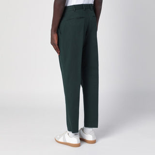 Dark Green Cotton Trousers - By Baano