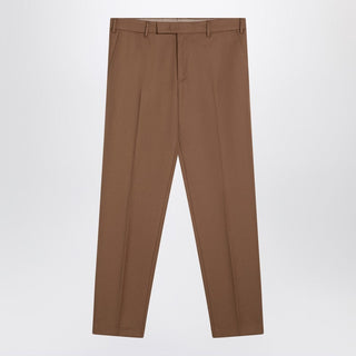 Desert-coloured Virgin Wool Trousers - By Baano