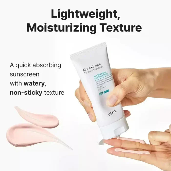 Cosrx Aloe 54.2 Aqua Tone-Up Sunscreen SPF50+ PA++++ - By Baano