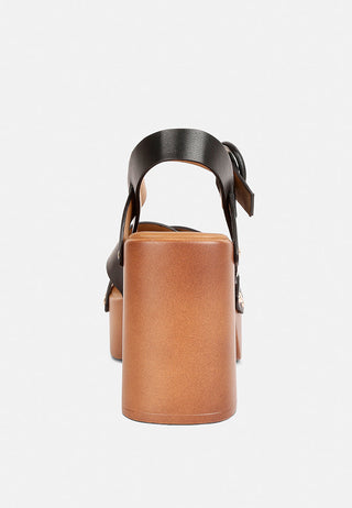 Cristina Cross Strap Embellished Heels