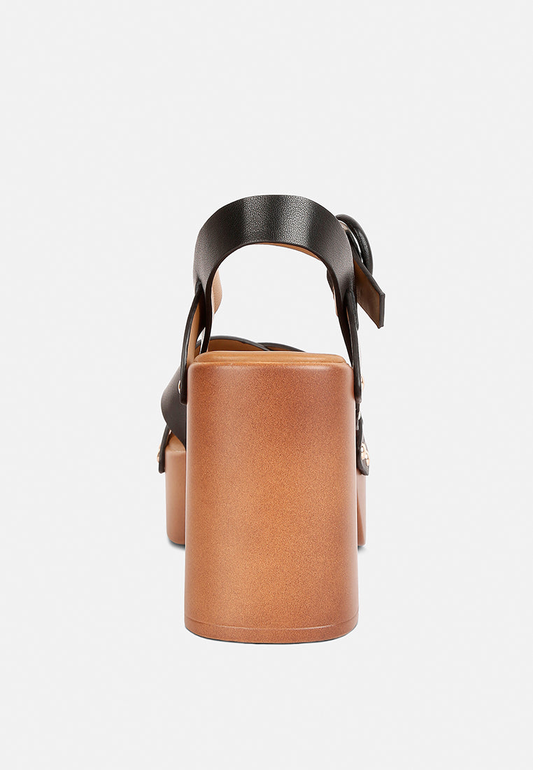 Cristina Cross Strap Embellished Heels