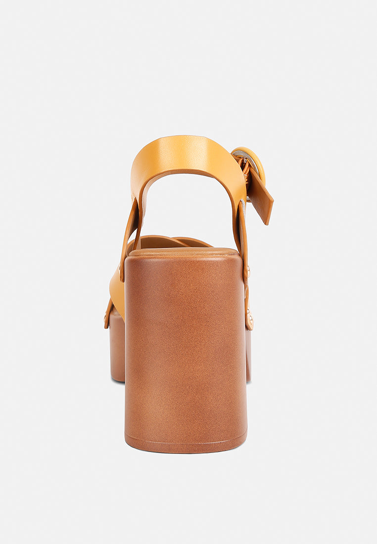 Cristina Cross Strap Embellished Heels