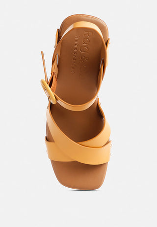 Cristina Cross Strap Embellished Heels