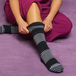 CloudCotton Compression Socks - Black/Grey