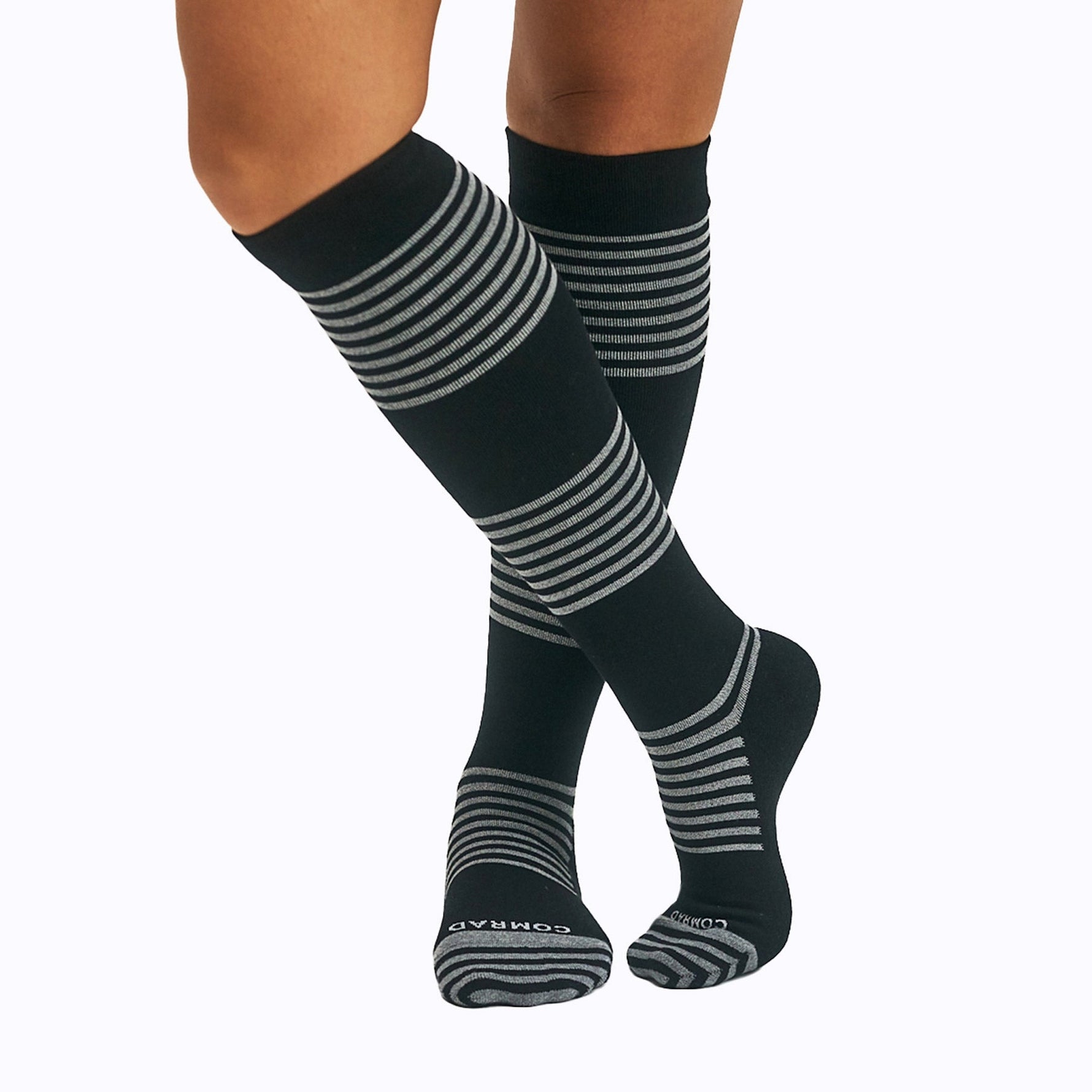 CloudCotton Compression Socks - Black/Grey