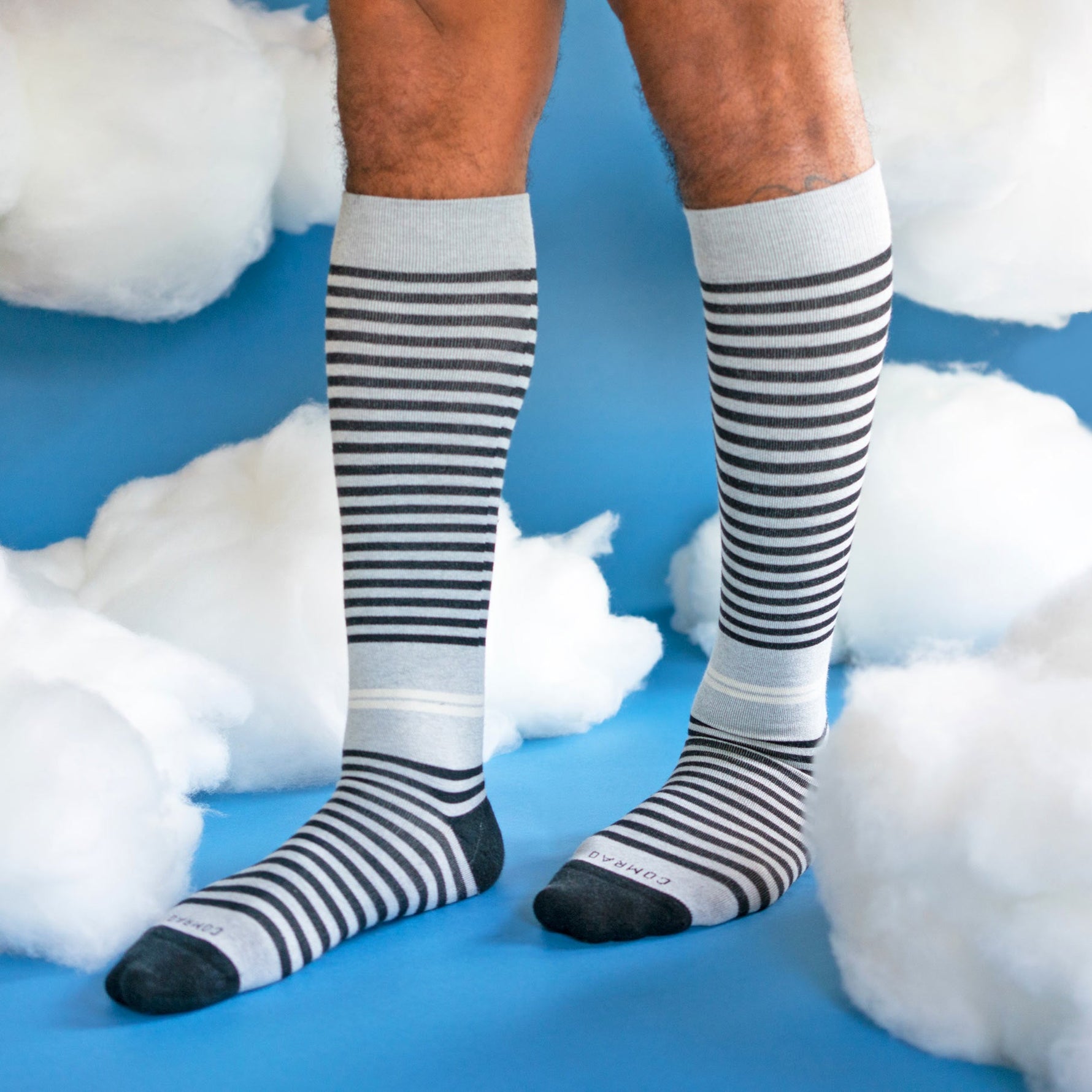 CloudCotton Compression Socks - Black/Grey