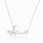 Signature Name Necklace w/ Iced Initial