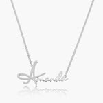Signature Name Necklace w/ Iced Initial