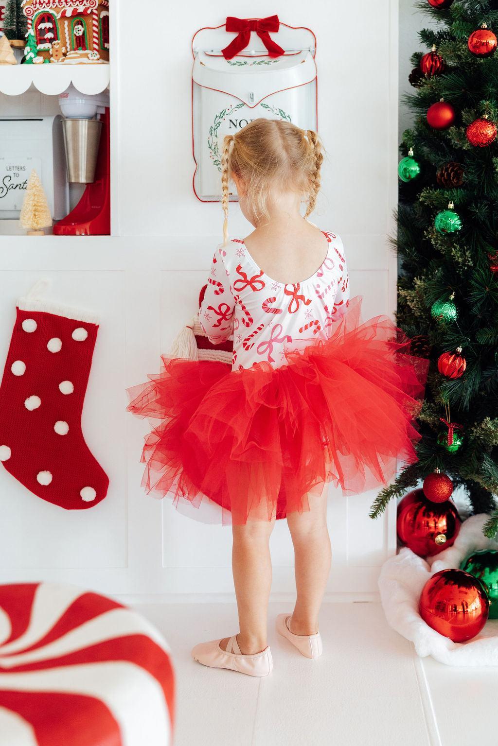 Candy Cane Lane 3/4 Tutu Leotard