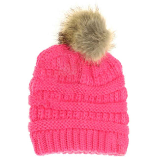 Baby Fur Pom C.C Beanie