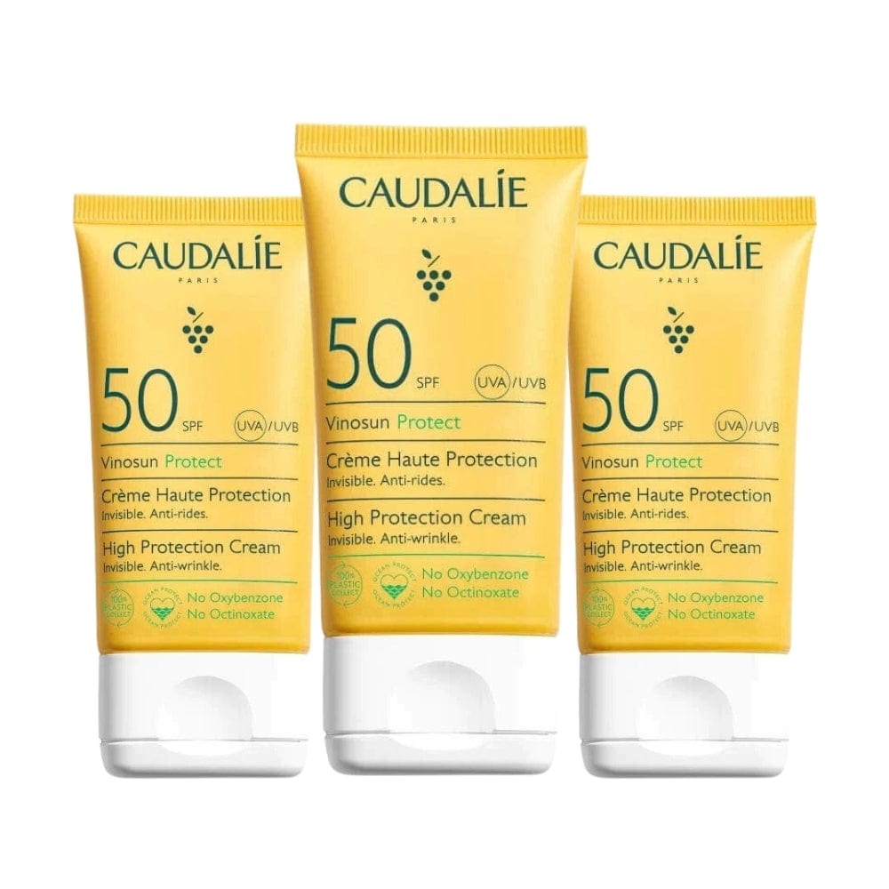 Caudalie Vinosun Protect Spf 50 Sunscreen Cream 50 ml -3 Pack - By Baano
