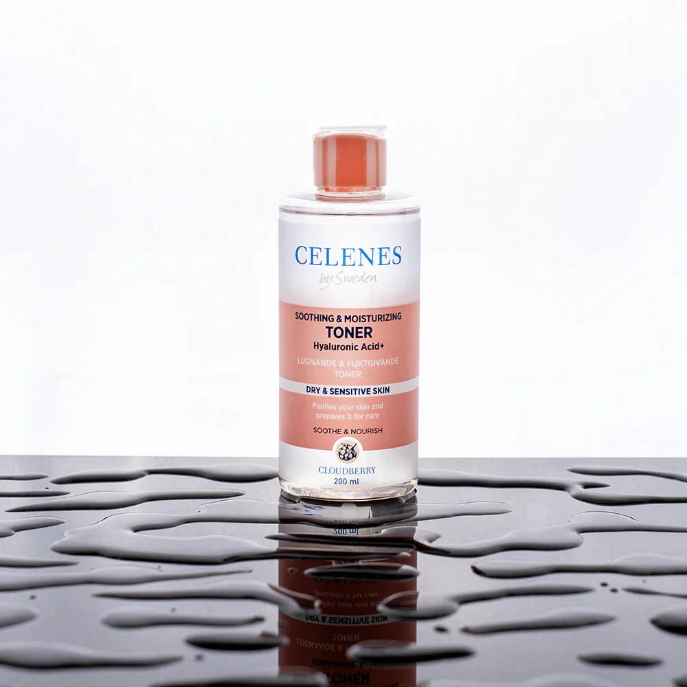 Celenes by Sweden Cloudberry Soothing & Moisturizing Toner 200 ml / 6.8 fl oz -3 Pack - By Baano