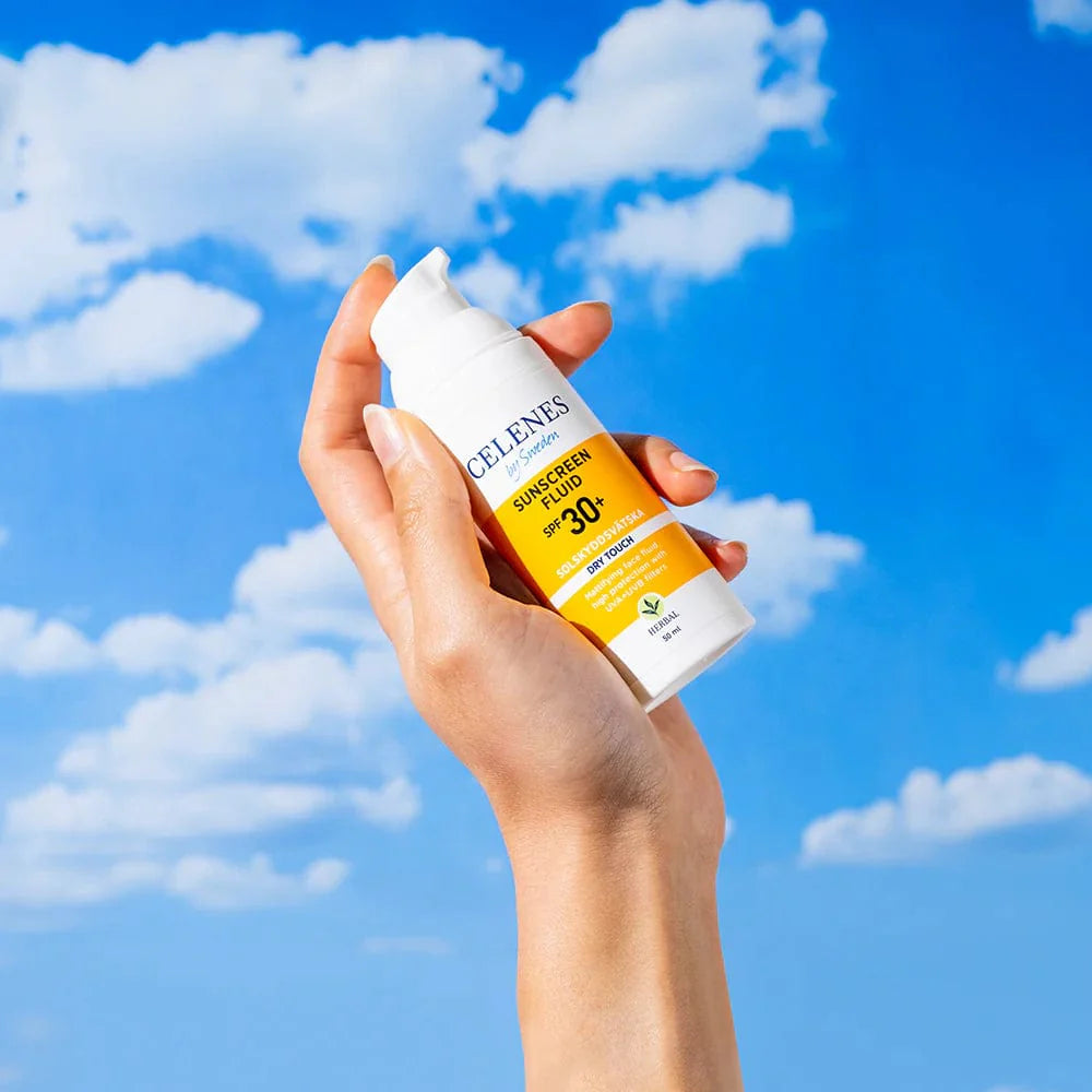 Celenes by Sweden Herbal Sunscreen Dry Touch Fluid Spf 30 50 ml / 1.7 fl oz -2 Pack - By Baano