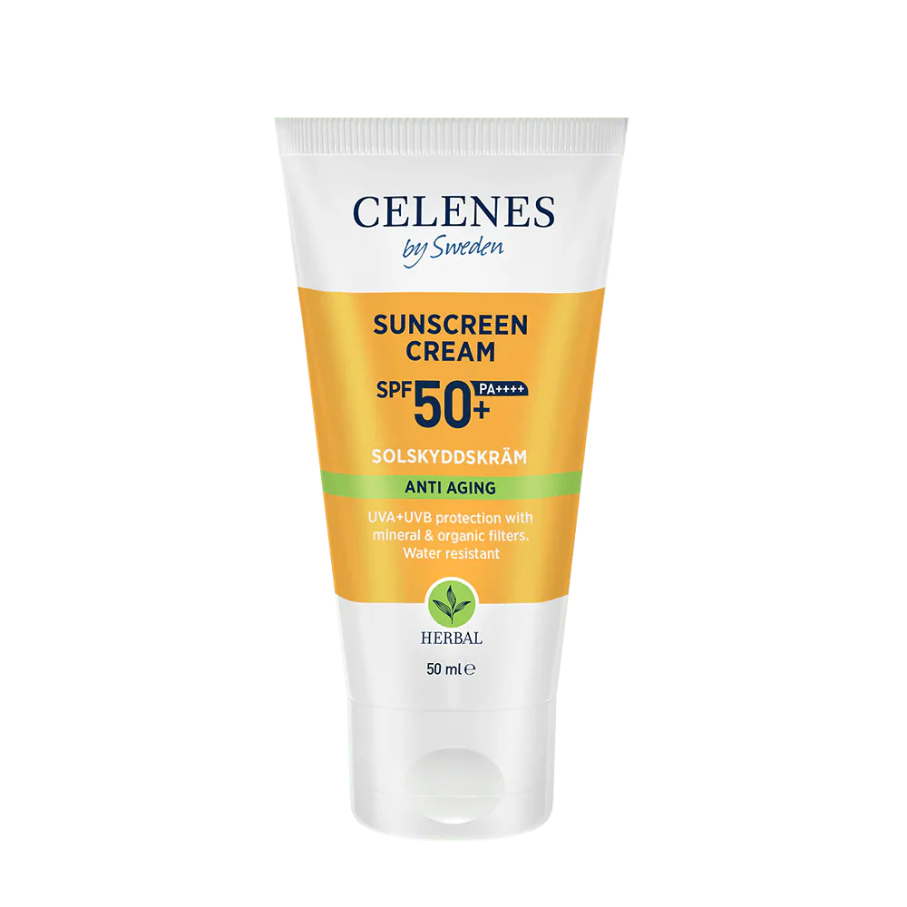 Celenes by Sweden Herbal Sunscreen Face Cream Spf Anti Aging 50 Spf  50 ml / 1.7 fl oz - By Baano