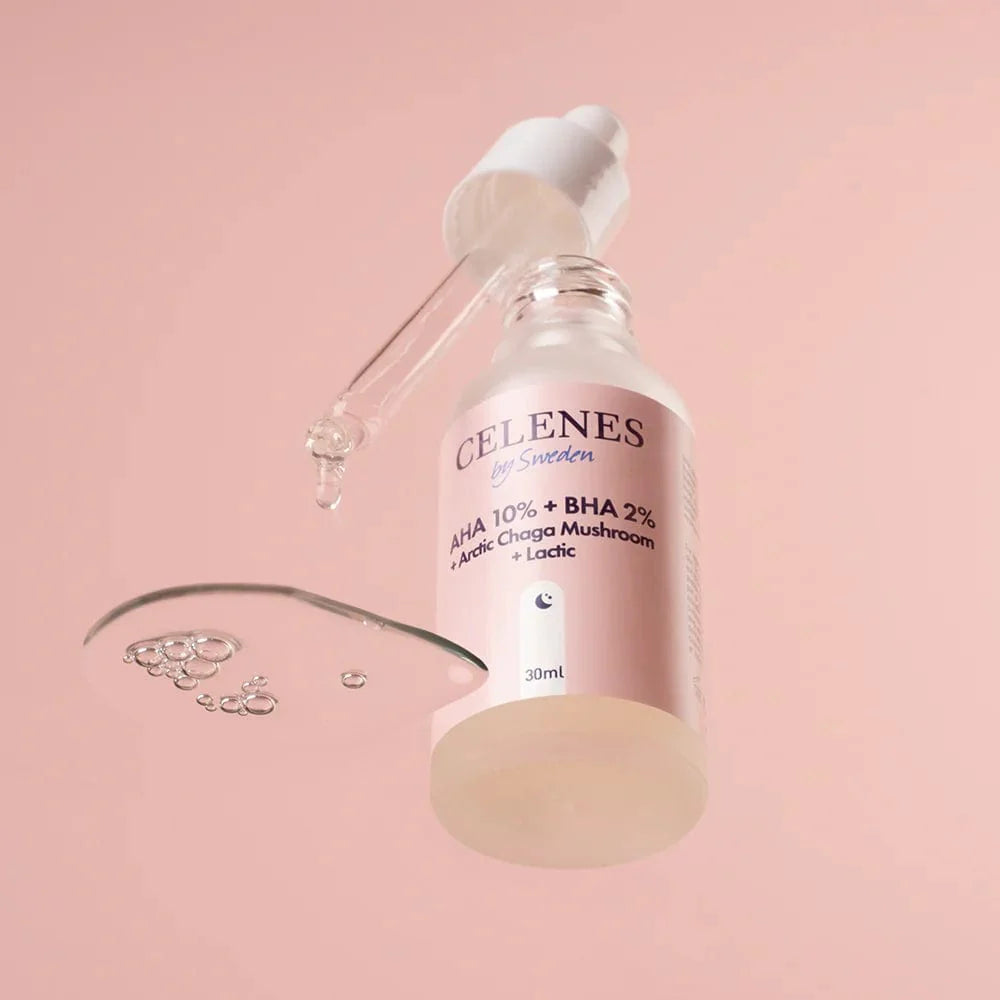 Celenes by Sweden Rena AHA 10% + BHA 2% + Arctic Chaga Mushroom + Lactic 30 ml Chivela