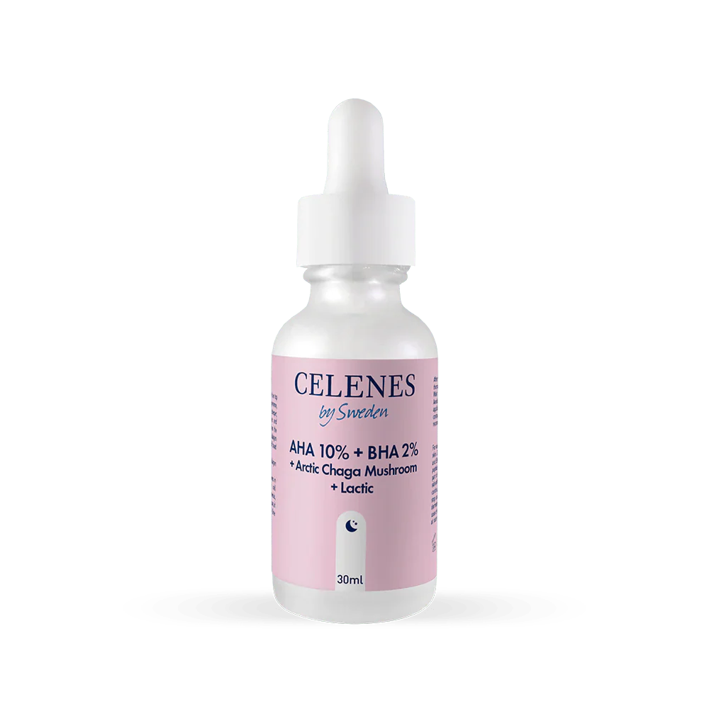 Celenes by Sweden Rena AHA 10% + BHA 2% + Arctic Chaga Mushroom + Lactic 30 ml Chivela