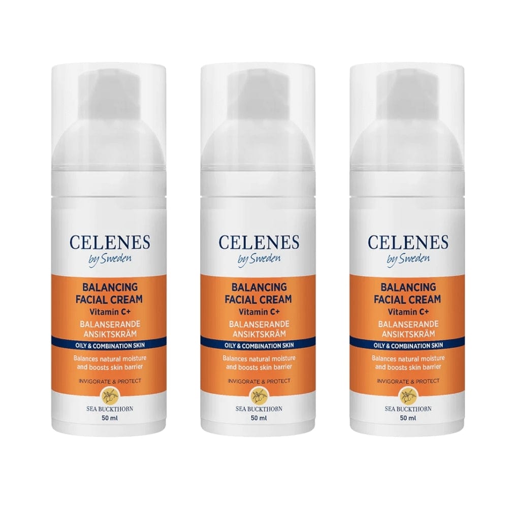 Celenes by Sweden Sea Buckthorn Balancing Facial Cream 50 ml / 1.7 fl oz -3 Pack - By Baano