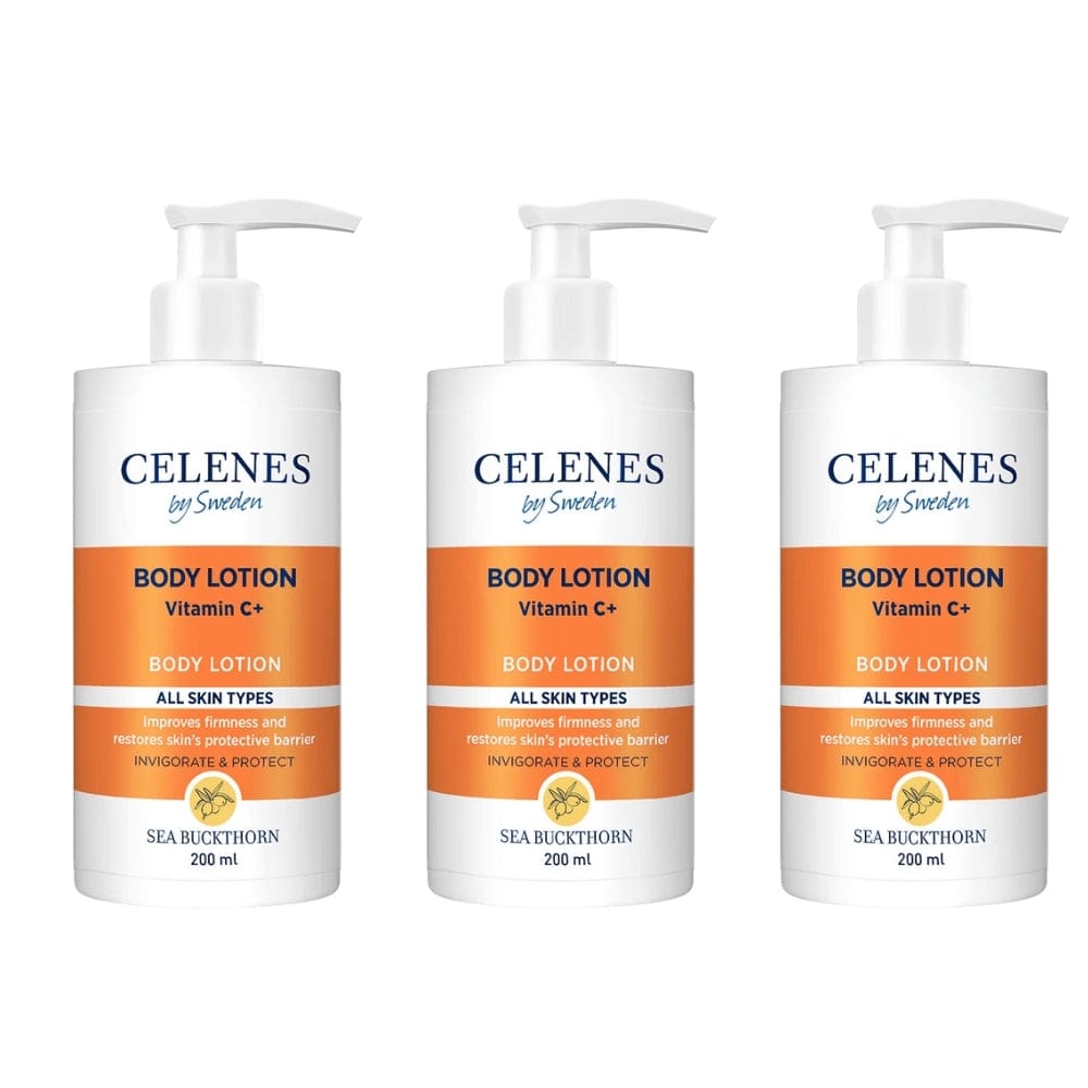 Celenes by Sweden Sea Buckthorn Body Lotion 200 ml / 6.8 fl oz -3 Pack Chivela