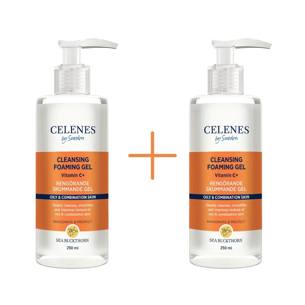 Celenes by Sweden Sea Buckthorn Cleansing Foaming Gel 250 ml / 8.5 fl oz -2 Pack Chivela