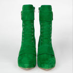 Michaela V Marta Green Suede Boots