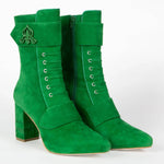 Michaela V Marta Green Suede Boots