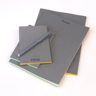 Charcoal Multi-color Edged Journals and Jotters - By Baano
