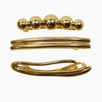 Golden Trio Hair Barette Set (3pcs)