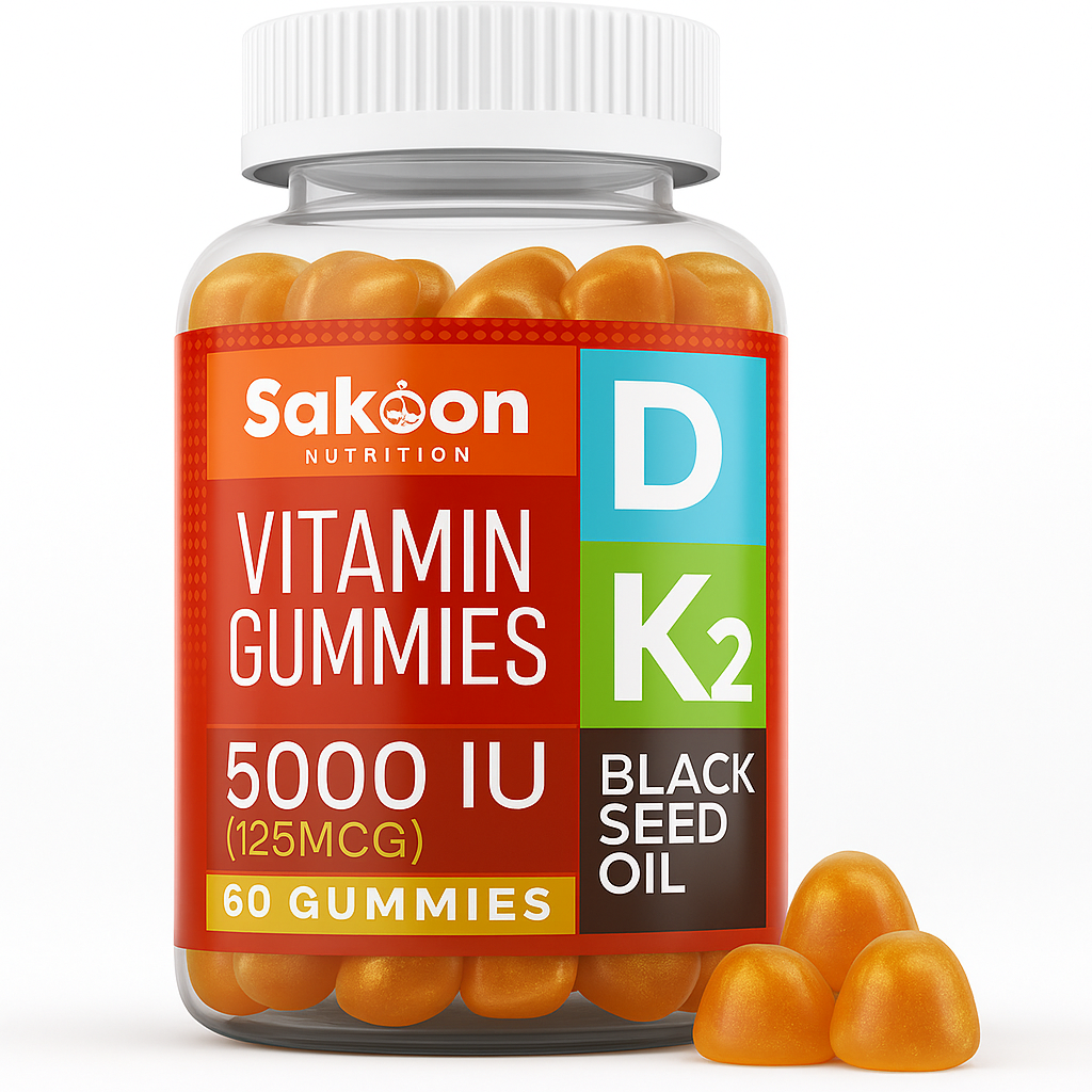 5000 IU Vitamin D3 With Vitamin K2 & Black Seed Oil - By Baano