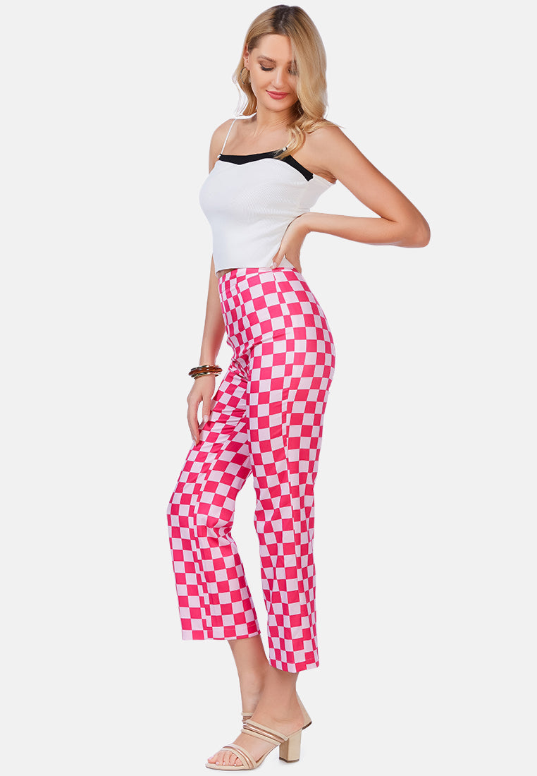 Checkerboard Culottes Pants
