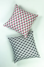 Sujani Pillow - Black & White Checkered Pillow