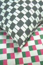 Sujani Pillow - Black & White Checkered Pillow