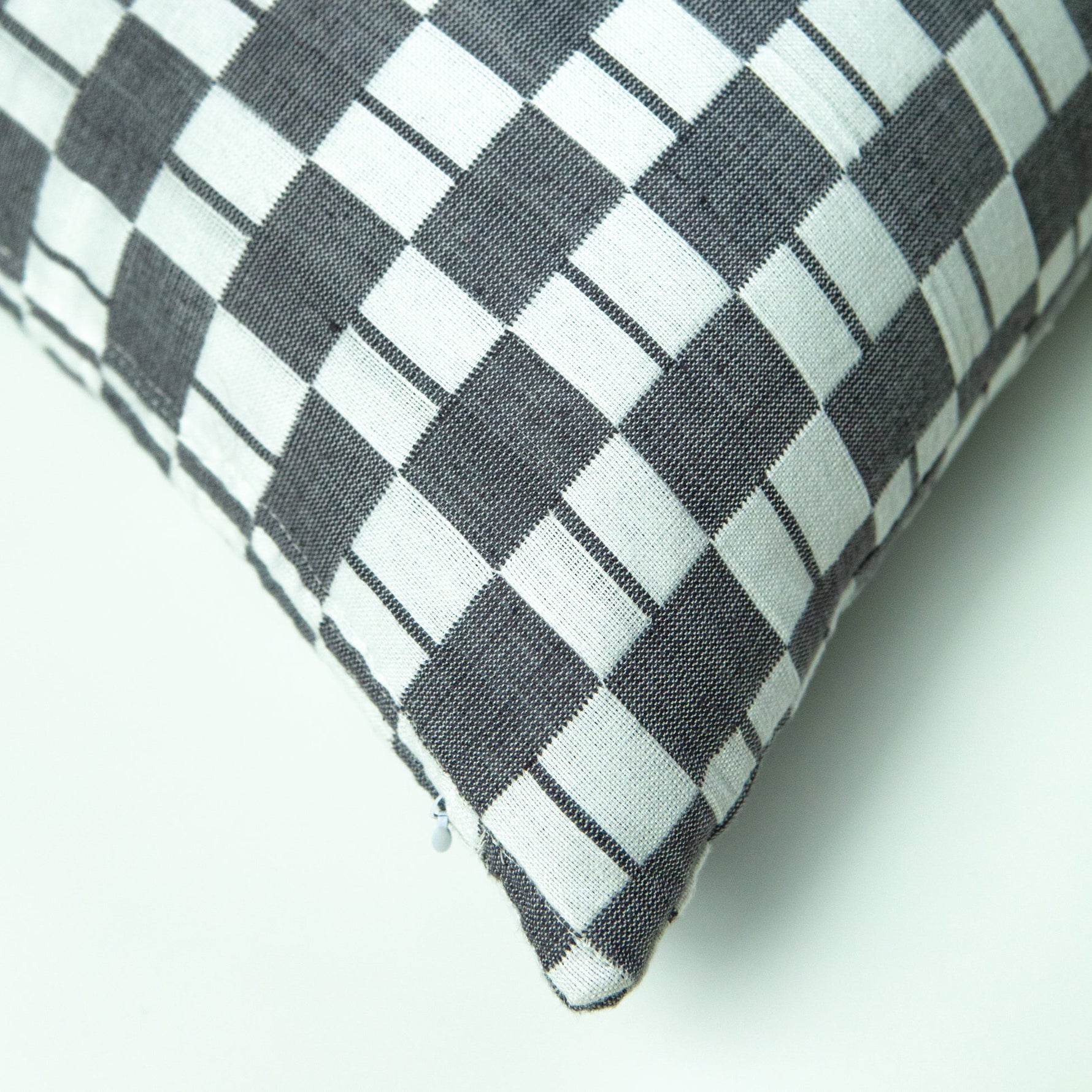 Sujani Pillow - Black & White Checkered Pillow