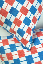 Sujani Pillow - Red & Blue Checkered