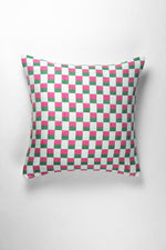 Sujani Pillow - Green & Pink Checkered