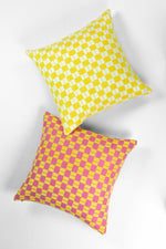 Sujani Pillow - Yellow & Pink Checkered