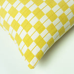 Sujani Pillow - Yellow & White Checkered