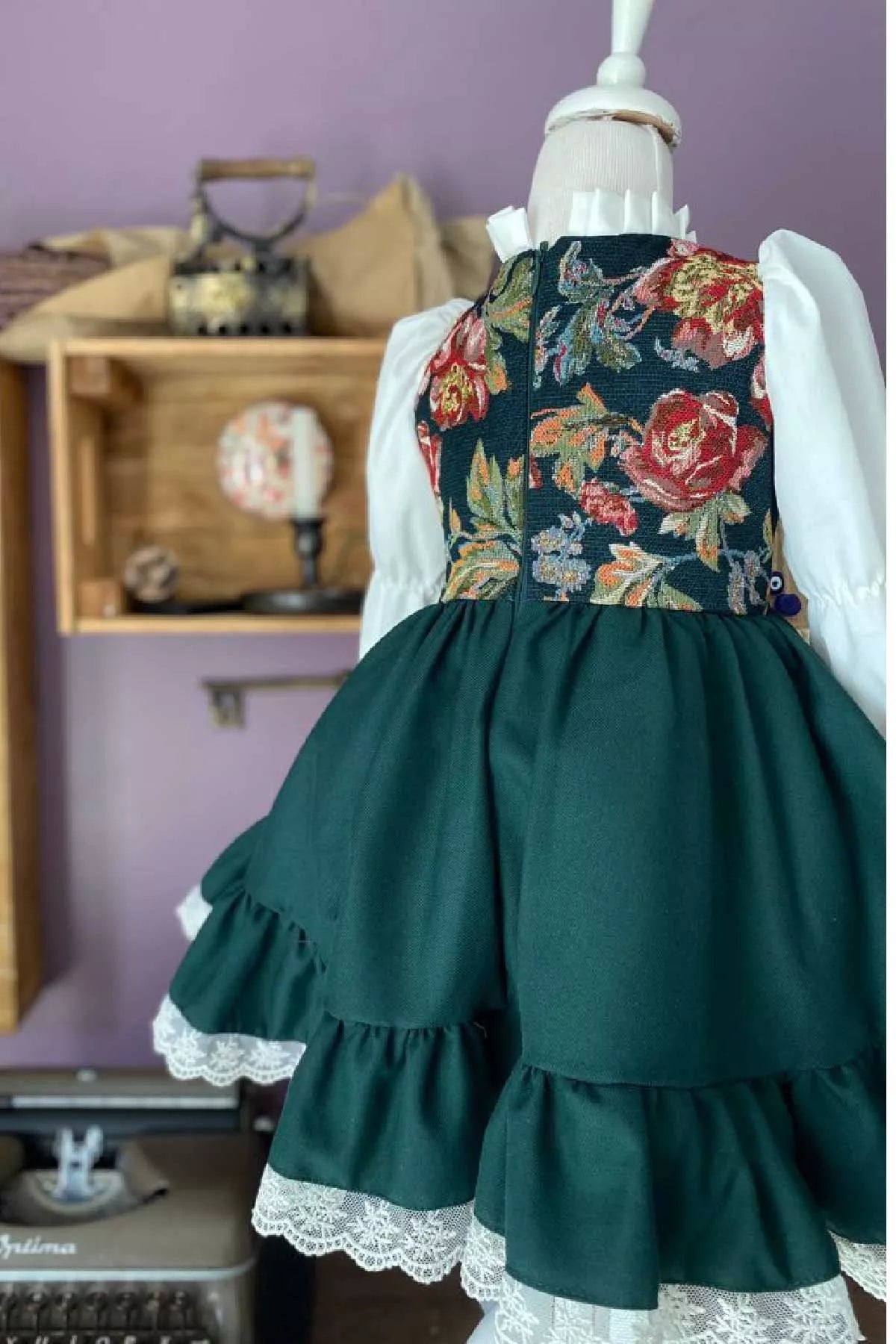 Chelsea Green Vintage Dress - By Baano