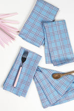 Chiapas Plaid Light Blue Napkins